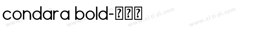condara bold字体转换